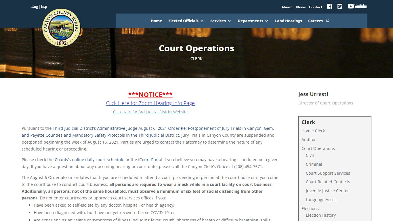 Court Operations | Canyon County